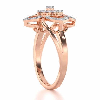 Chanting Shine Silver Ring - Rose Gold - Image 3
