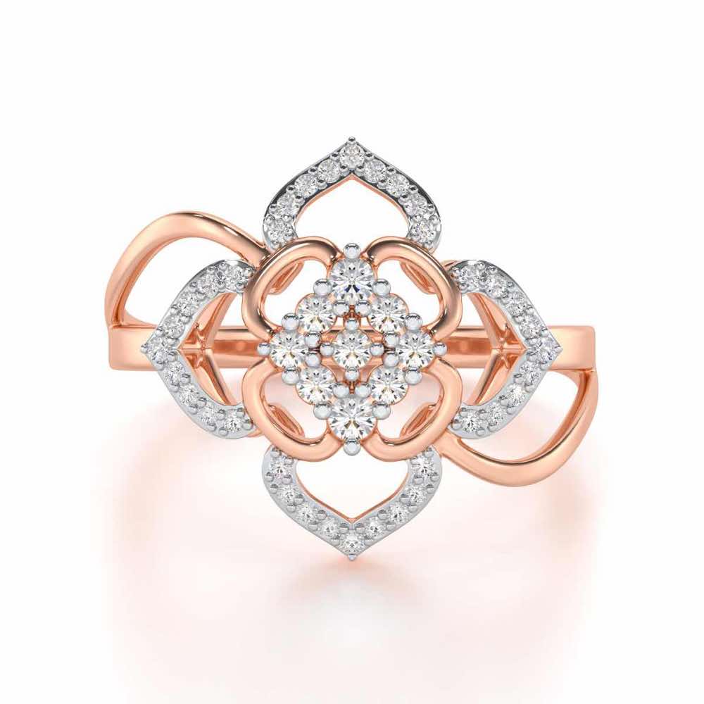 Chanting Shine Silver Ring - Rose Gold - Image 4