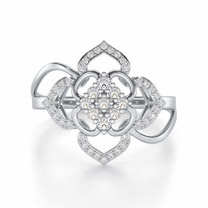 Chanting Shine Silver Ring - White Gold - Image 4