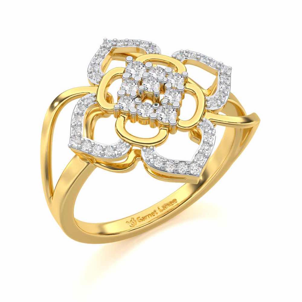 Chanting Shine Silver Ring - Yellow Gold - Image 1