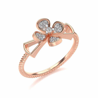 Charita Silver Ring - Rose Gold - Image 1