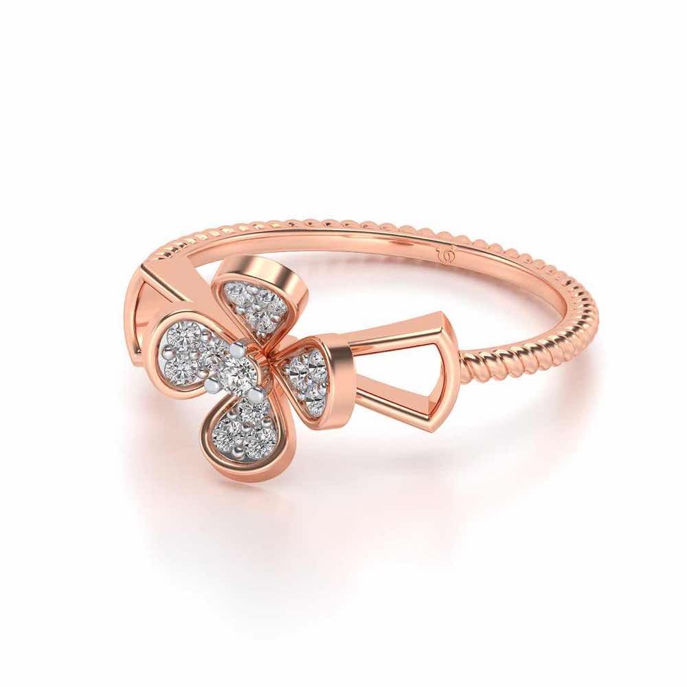 Charita Silver Ring - Rose Gold - Image 2