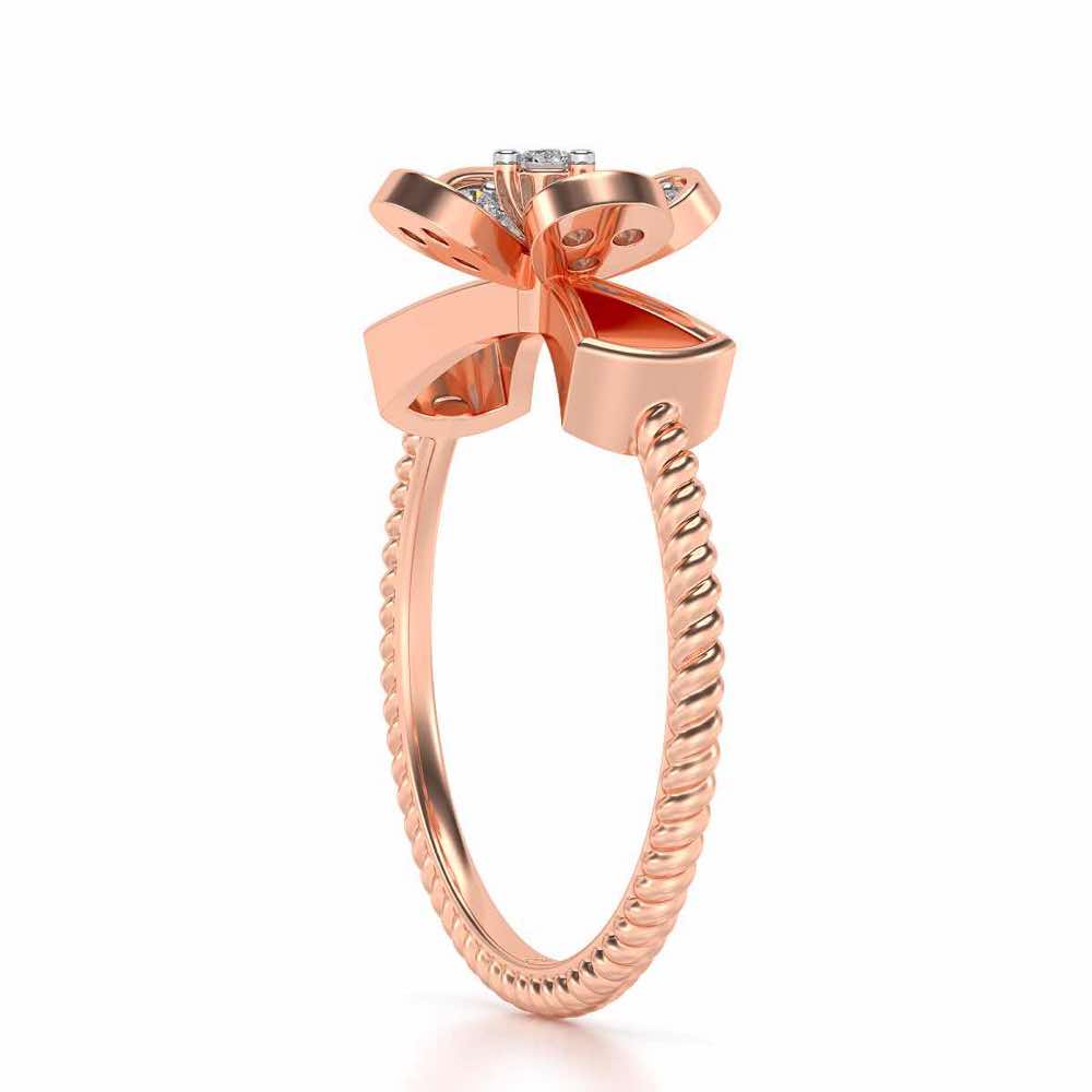 Charita Silver Ring - Rose Gold - Image 3