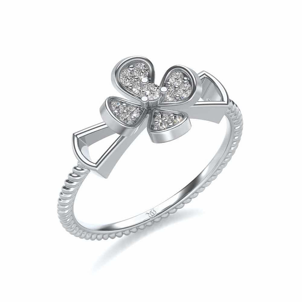 Charita Silver Ring - White Gold - Image 1