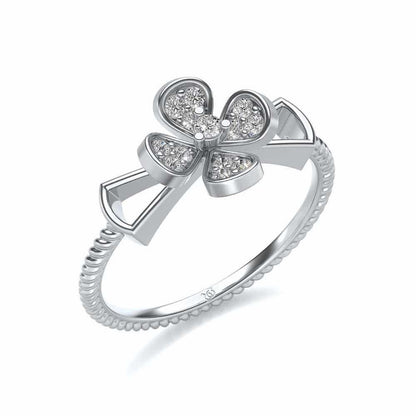 Charita Silver Ring - White Gold - Image 1