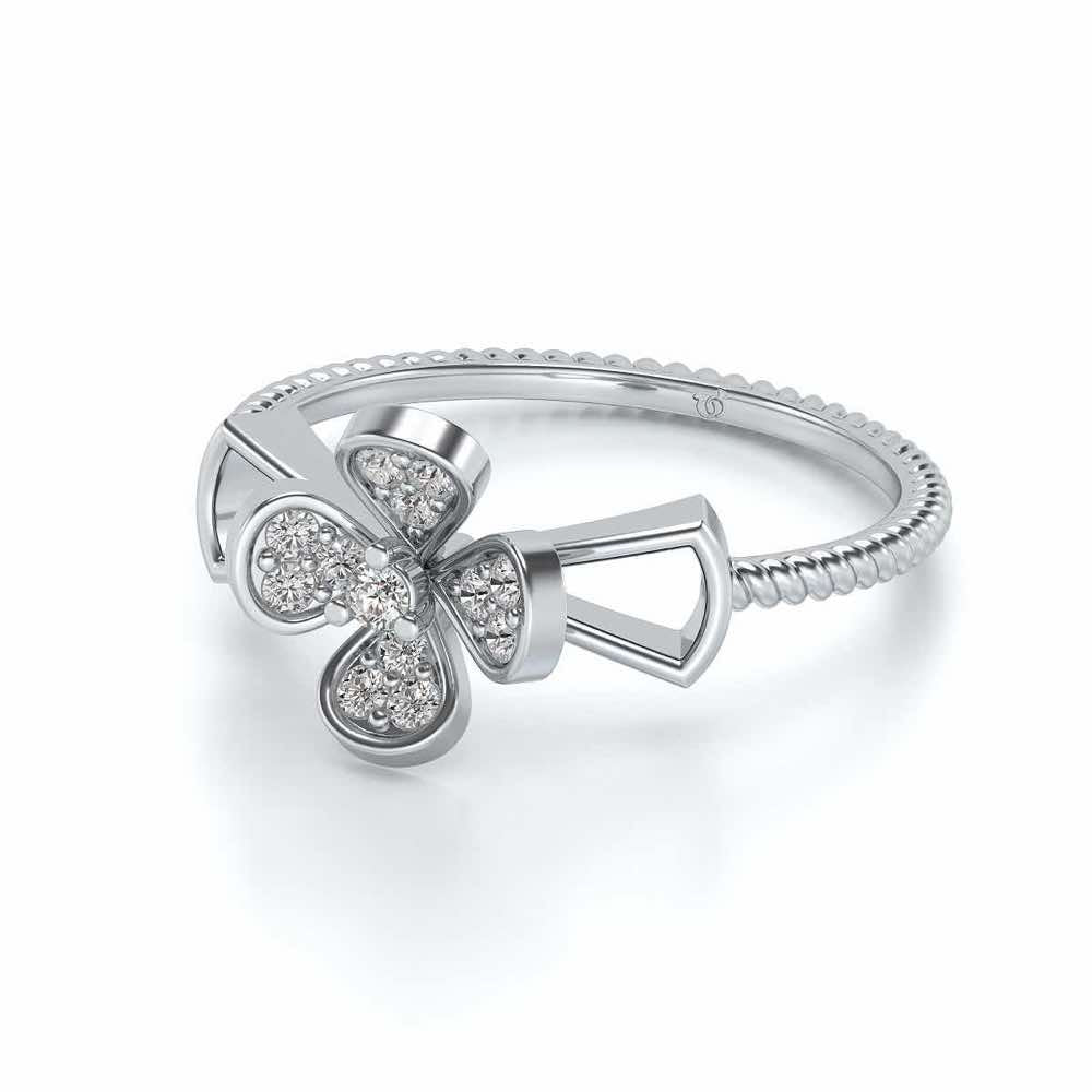 Charita Silver Ring - White Gold - Image 2