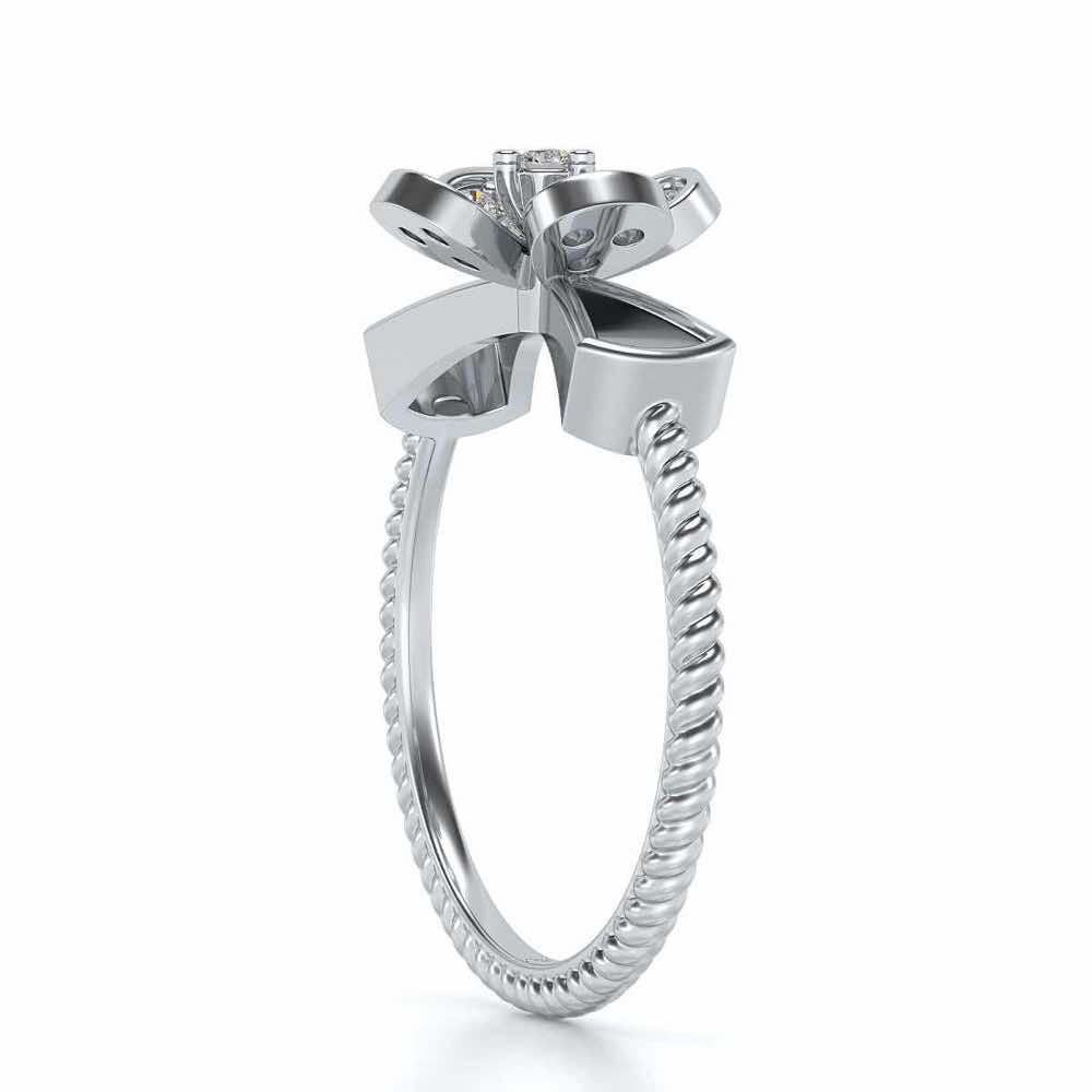 Charita Silver Ring - White Gold - Image 3