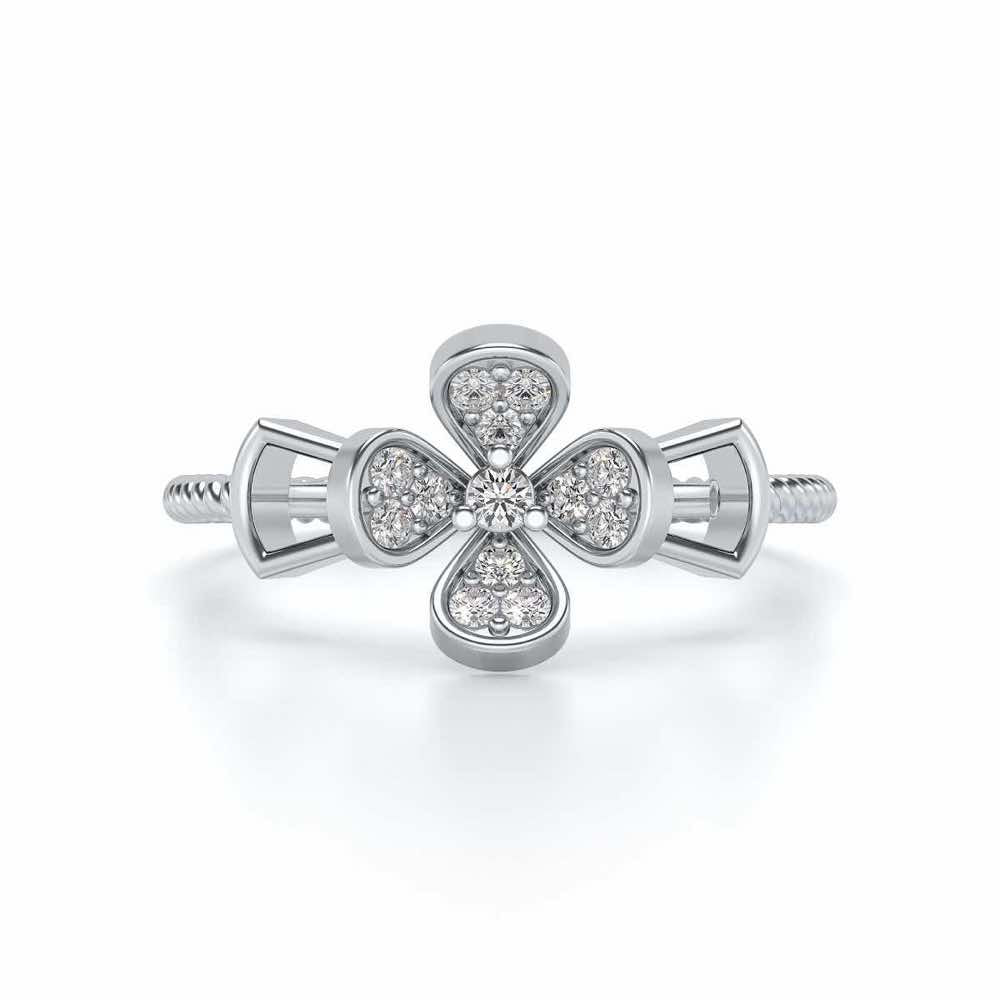 Charita Silver Ring - White Gold - Image 4