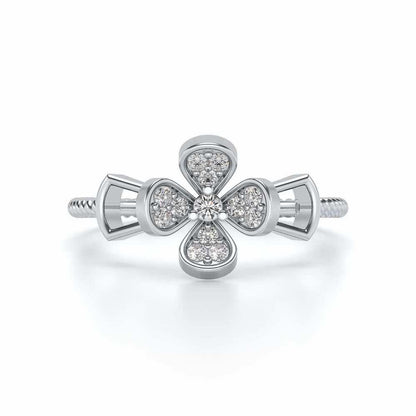 Charita Silver Ring - White Gold - Image 4