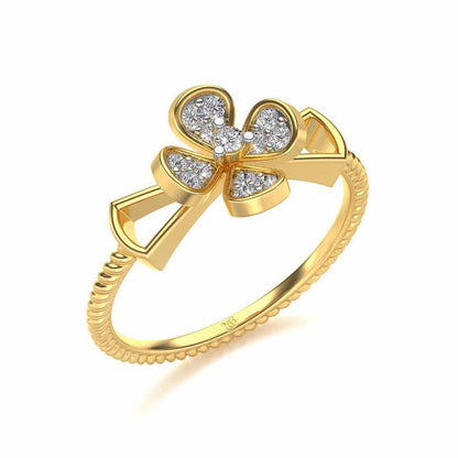 Charita Silver Ring - Yellow Gold - Image 1