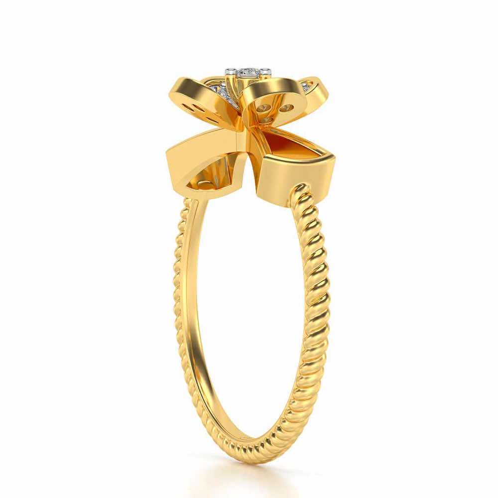 Charita Silver Ring - Yellow Gold - Image 3