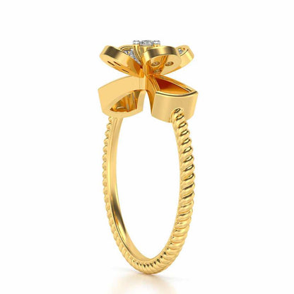 Charita Silver Ring - Yellow Gold - Image 3