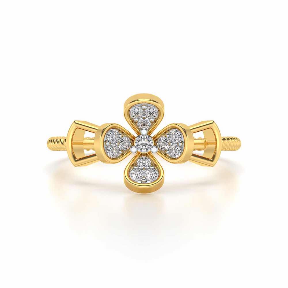 Charita Silver Ring - Yellow Gold - Image 4