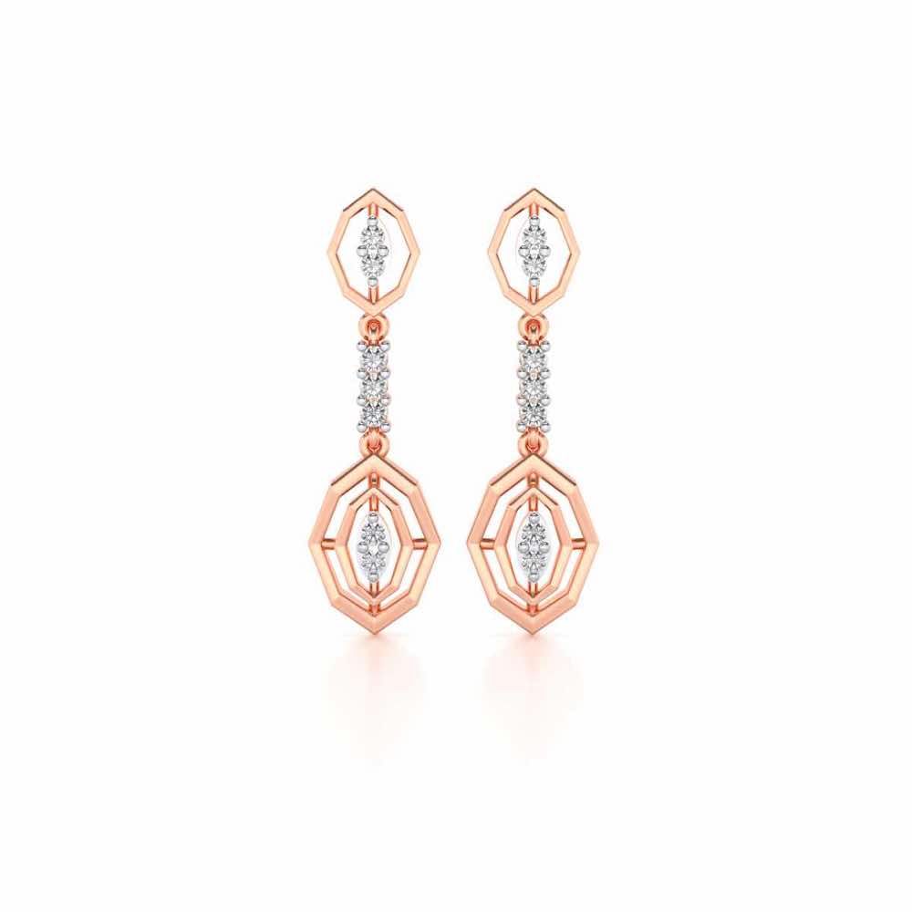 Charms Drops Earrings - Rose Gold - Image 1