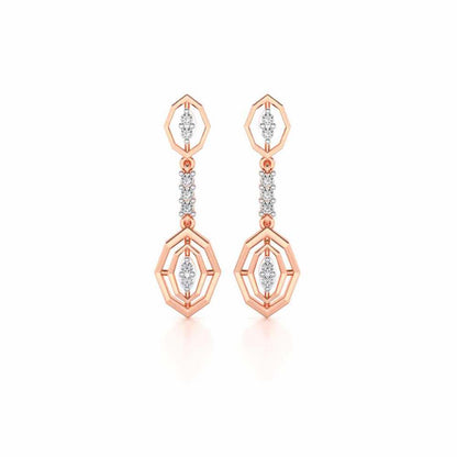 Charms Drops Earrings - Rose Gold - Image 1