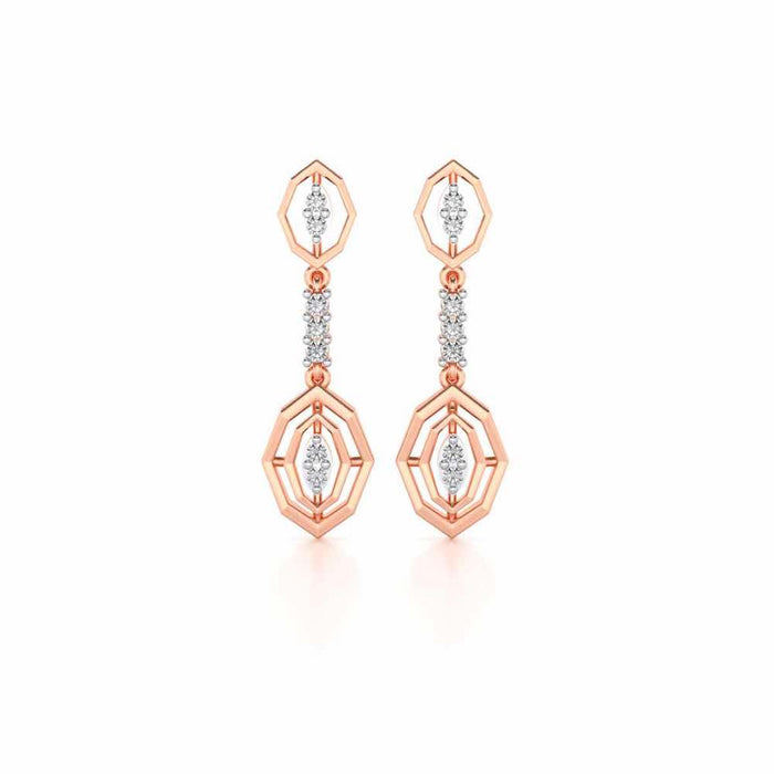 Charms Drops Earrings - Rose Gold - Image 1