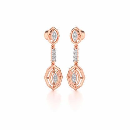 Charms Drops Earrings - Rose Gold - Image 2