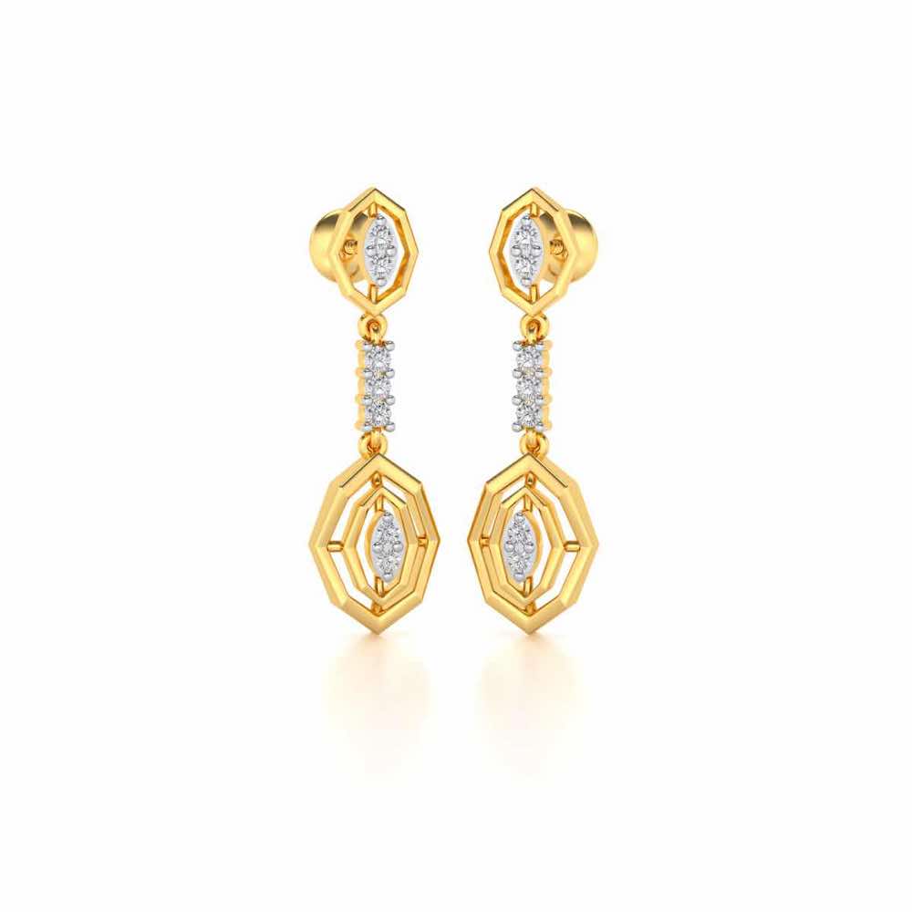 Charms Drops Earrings - Yellow Gold - Image 2