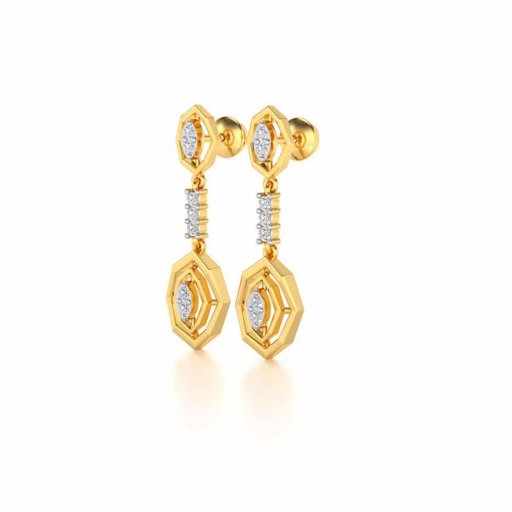 Charms Drops Earrings - Yellow Gold - Image 3