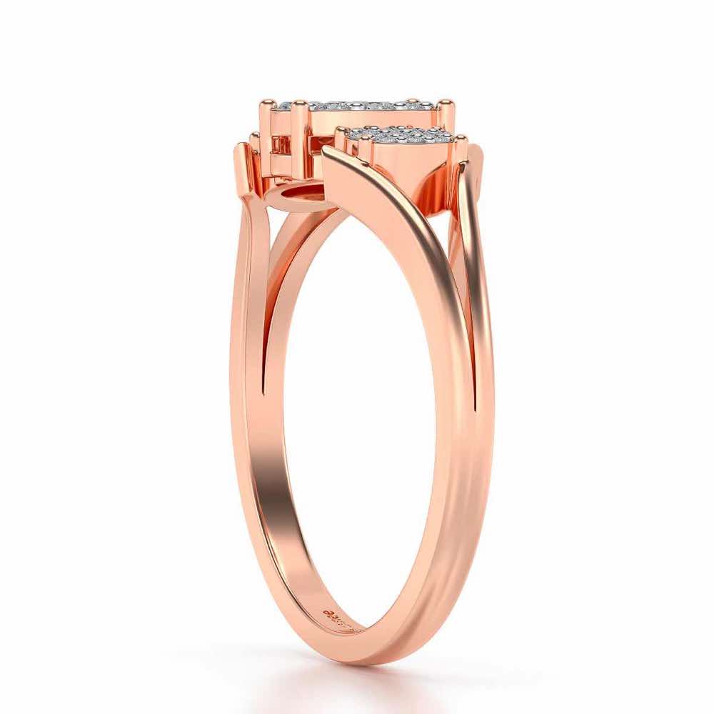Chasmum Silver Ring - Rose Gold - Image 3