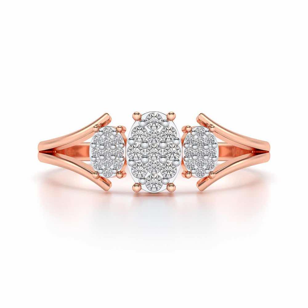 Chasmum Silver Ring - Rose Gold - Image 4