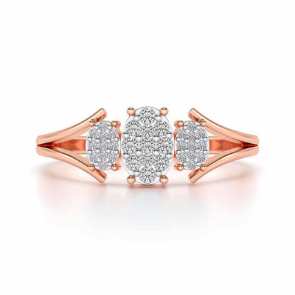 Chasmum Silver Ring - Rose Gold - Image 4