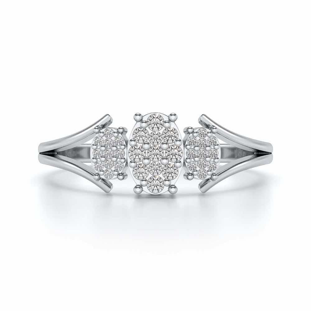 Chasmum Silver Ring - White Gold - Image 4