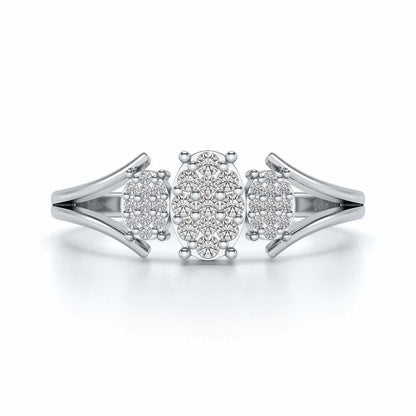 Chasmum Silver Ring - White Gold - Image 4