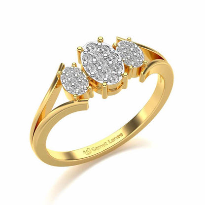 Chasmum Silver Ring - Yellow Gold - Image 1