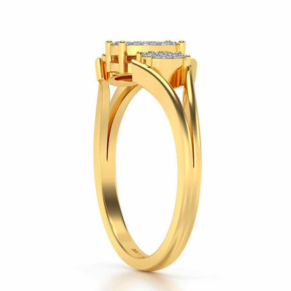 Chasmum Silver Ring - Yellow Gold - Image 3