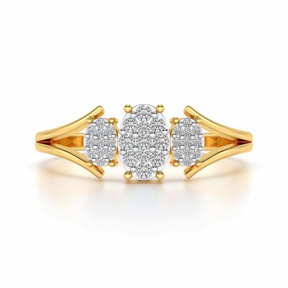 Chasmum Silver Ring - Yellow Gold - Image 4