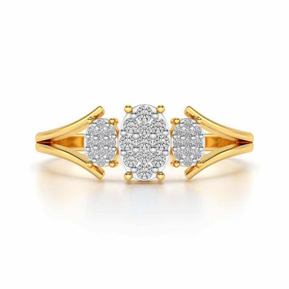 Chasmum Silver Ring - Yellow Gold - Image 4