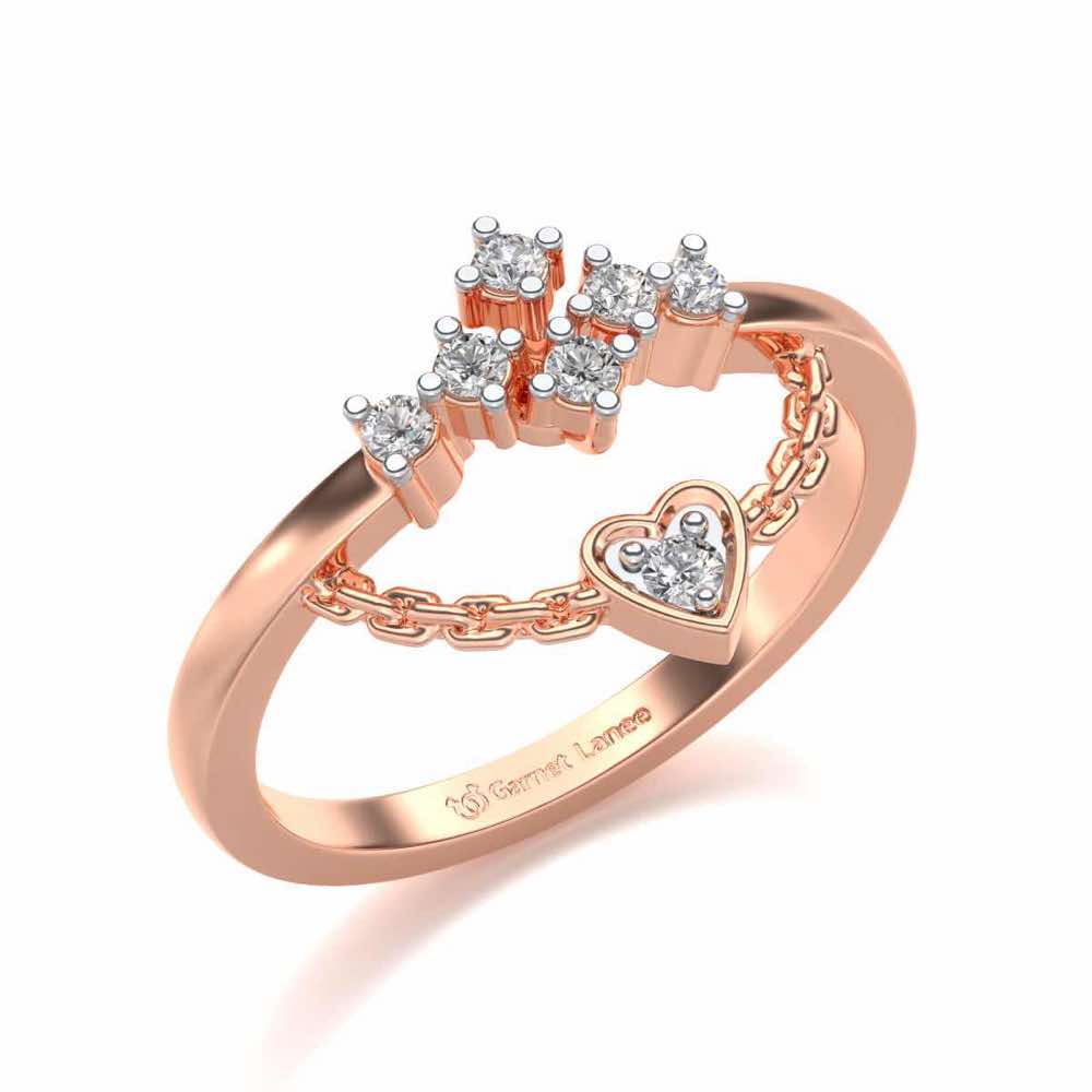 Chavvi Silver Ring - Rose Gold - Image 1