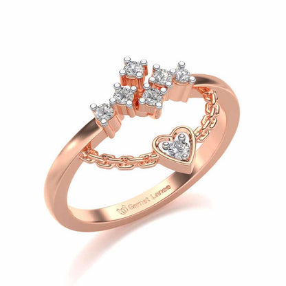 Chavvi Silver Ring - Rose Gold - Image 1