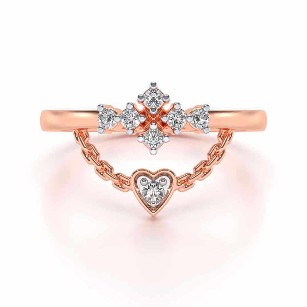 Chavvi Silver Ring - Rose Gold - Image 4