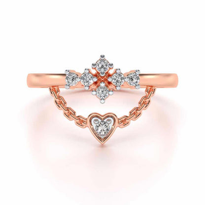 Chavvi Silver Ring - Rose Gold - Image 4
