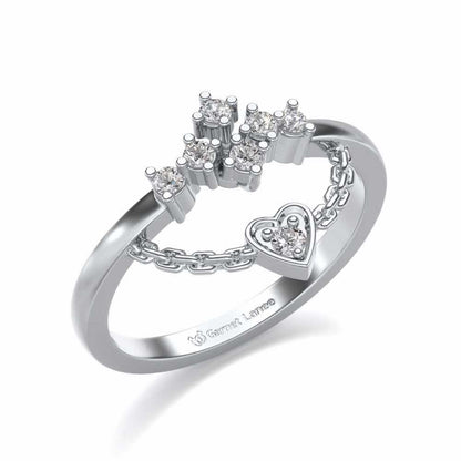 Chavvi Silver Ring - White Gold - Image 1