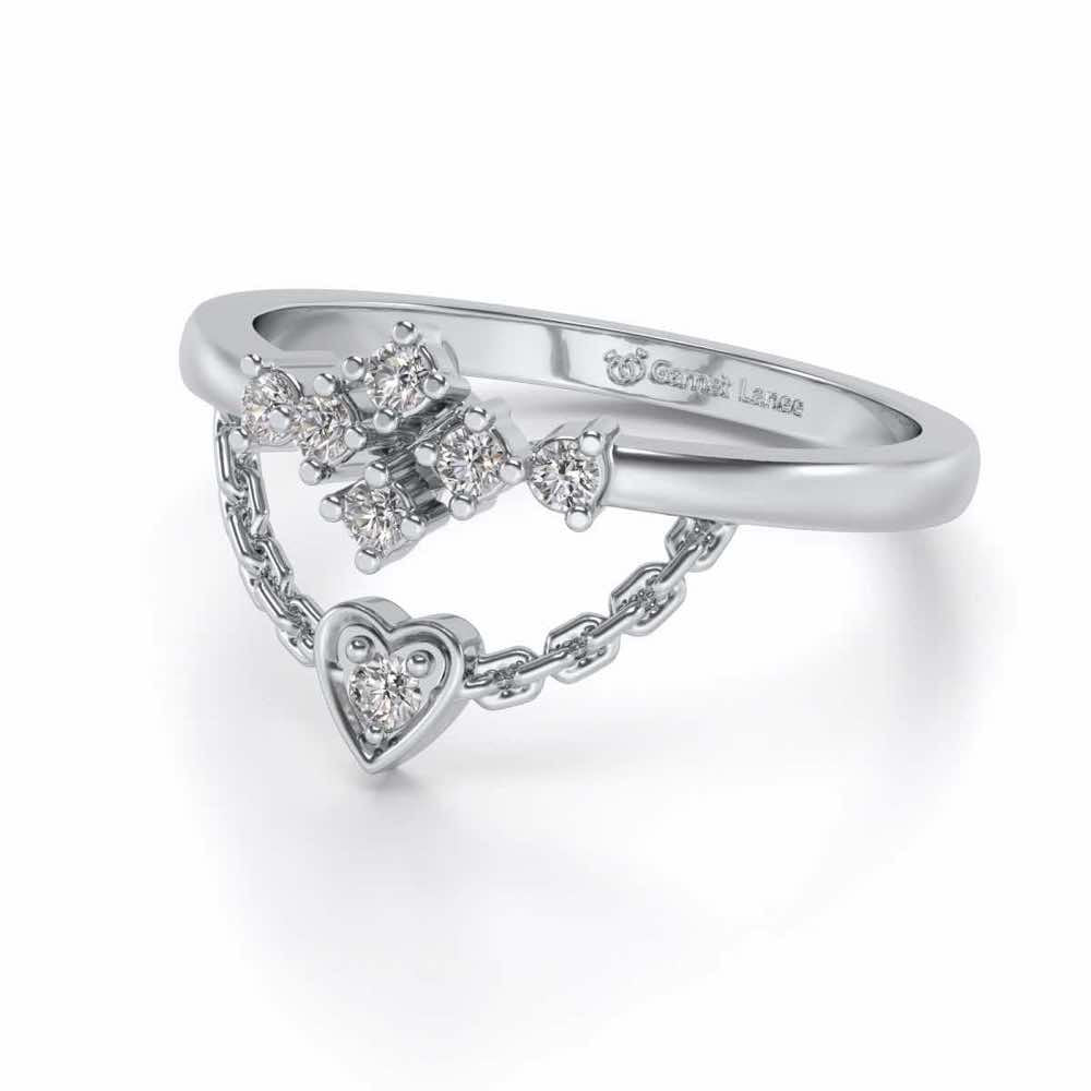 Chavvi Silver Ring - White Gold - Image 2