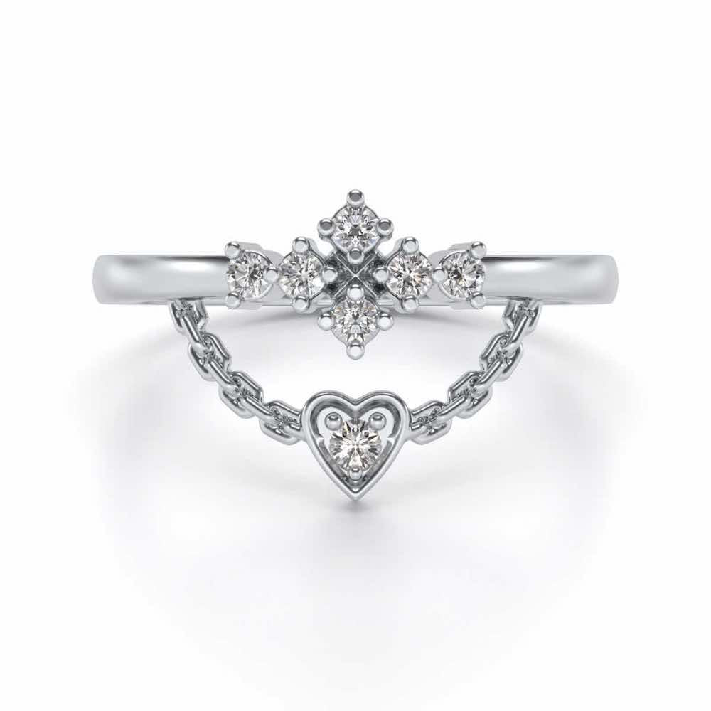 Chavvi Silver Ring - White Gold - Image 4
