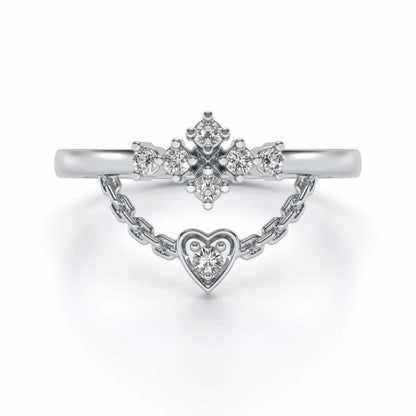Chavvi Silver Ring - White Gold - Image 4