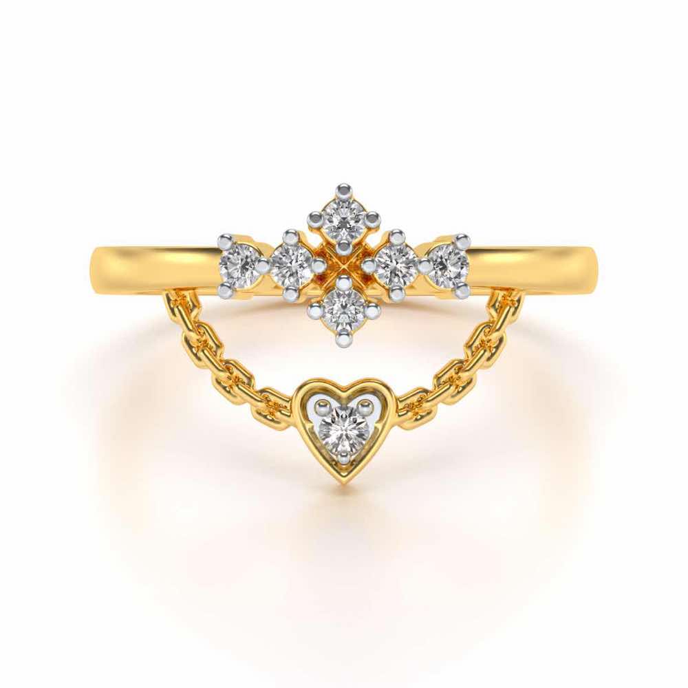 Chavvi Silver Ring - Yellow Gold - Image 4