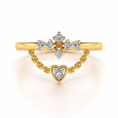 Chavvi Silver Ring - Yellow Gold - Image 4