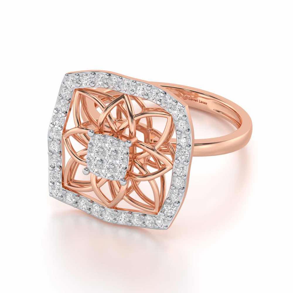 Chic Charm Silver Ring - Rose Gold - Image 2