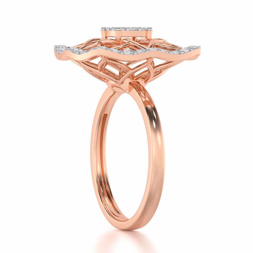 Chic Charm Silver Ring - Rose Gold - Image 3