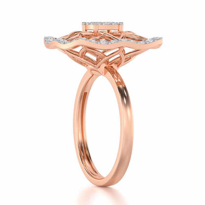 Chic Charm Silver Ring - Rose Gold - Image 3