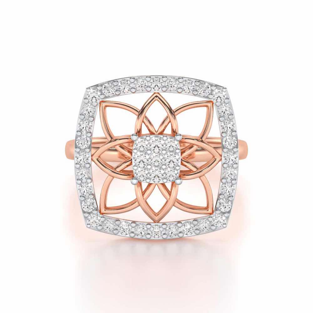 Chic Charm Silver Ring - Rose Gold - Image 4