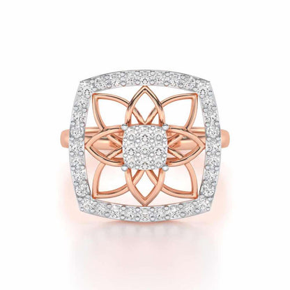 Chic Charm Silver Ring - Rose Gold - Image 4