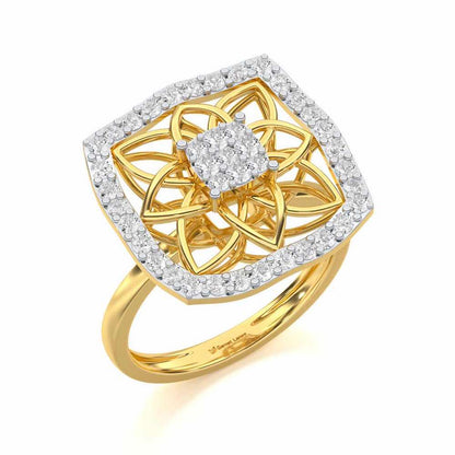 Chic Charm Silver Ring - Yellow Gold - Image 1