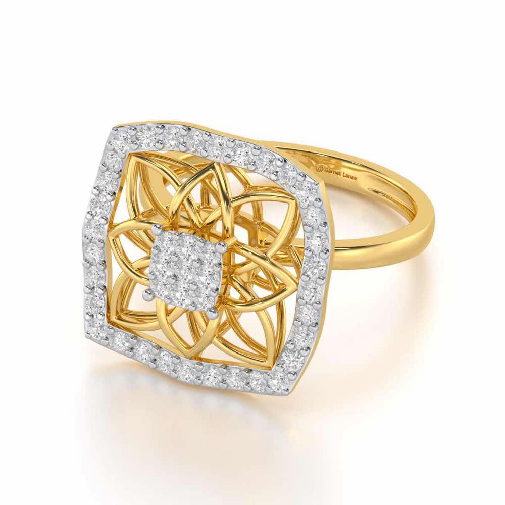 Chic Charm Silver Ring - Yellow Gold - Image 2