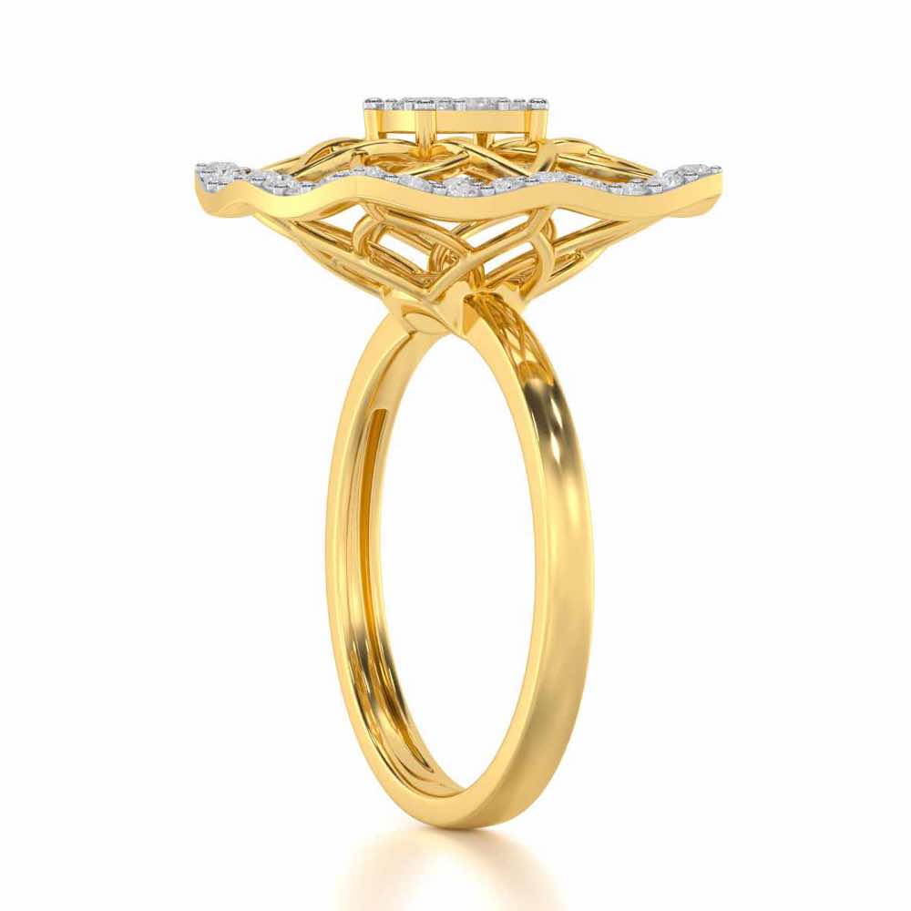 Chic Charm Silver Ring - Yellow Gold - Image 3